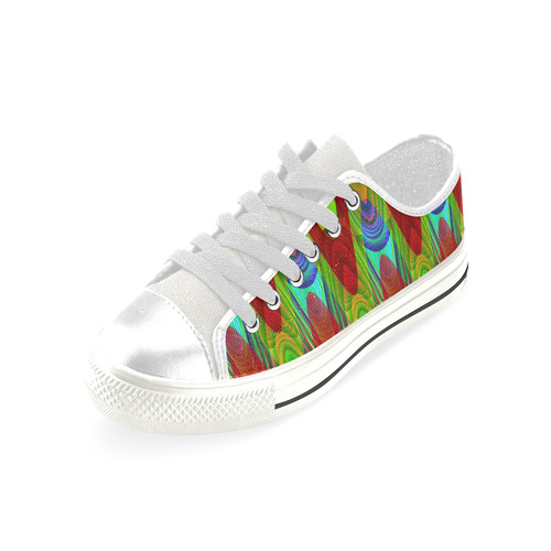 2D Wave #1A - Jera Nour Low Top Canvas Shoes for Kid (Model 018)