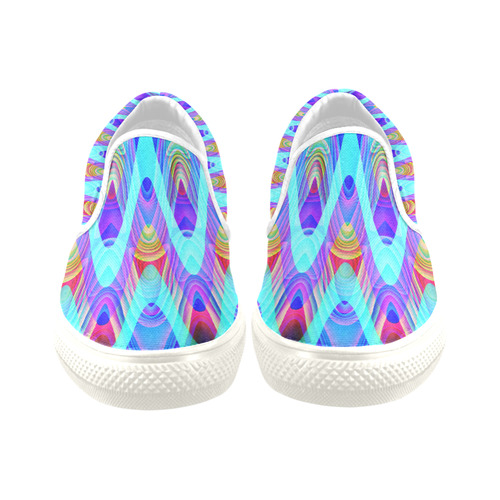 2D Wave #1A - Jera Nour Slip-on Canvas Shoes for Kid (Model 019)