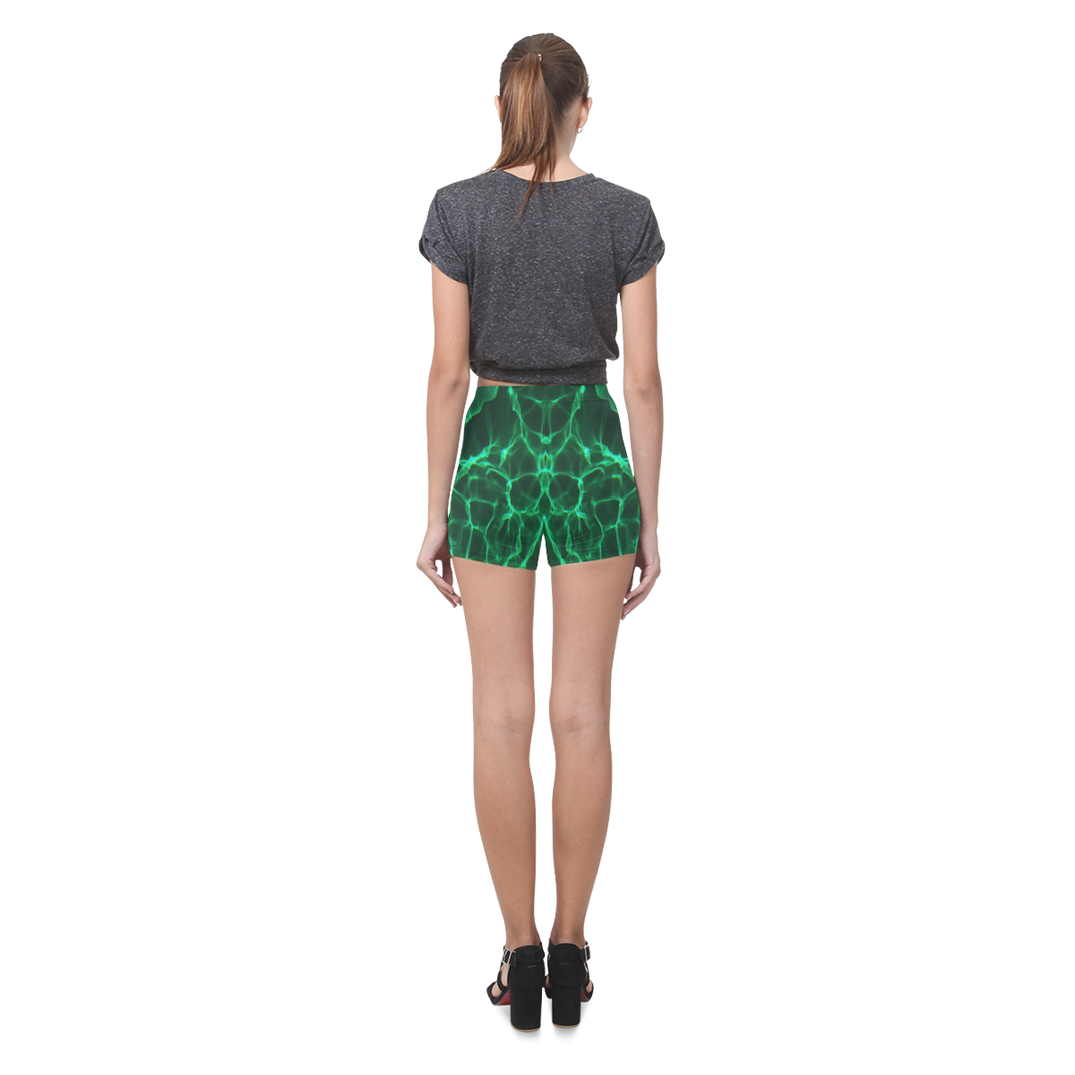 the green dive Briseis Skinny Shorts (Model L04)