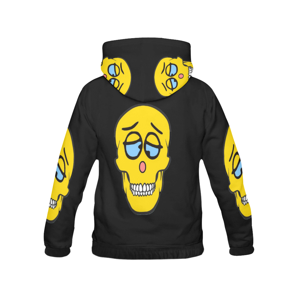 Skully Crazy by Popart Lover All Over Print Hoodie for Men (USA Size) (Model H13)