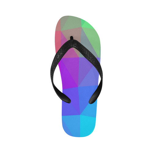 Triangle Rainbow Abstract Flip Flops for Men/Women (Model 040)