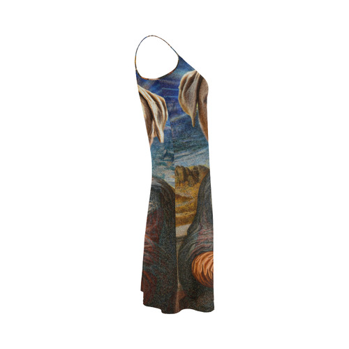 Funny Art BULLDOG MONA LISA Alcestis Slip Dress (Model D05)