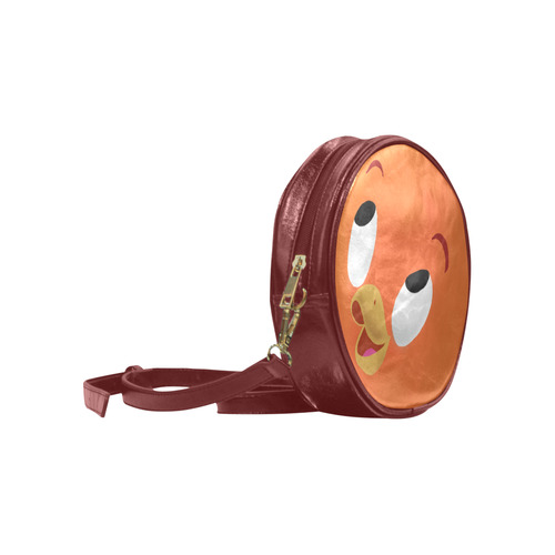 orange bird Round Sling Bag (Model 1647)