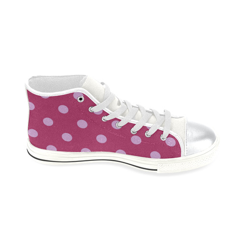 Designers kids Shoes with Retro 50 dots High Top Canvas Shoes for Kid (Model 017)