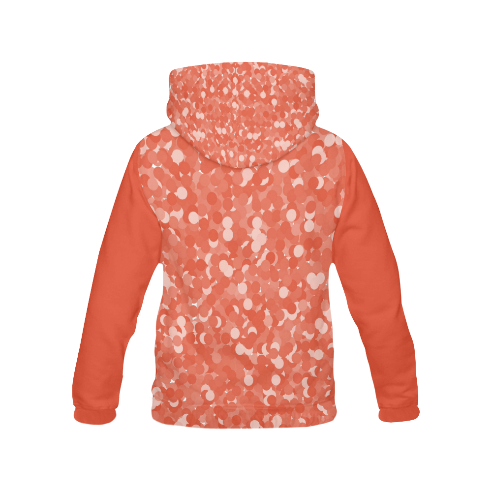 Tangerine Tango Bubbles All Over Print Hoodie for Women (USA Size) (Model H13)