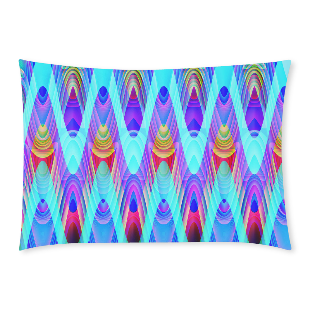 2D Wave #1A - Jera Nour Custom Rectangle Pillow Case 20x30 (One Side)