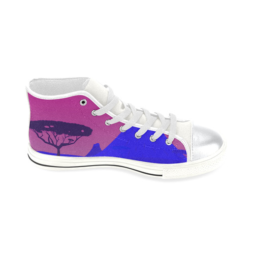 DESIGNERS SHOES : Serengethi tree edition High Top Canvas Shoes for Kid (Model 017)