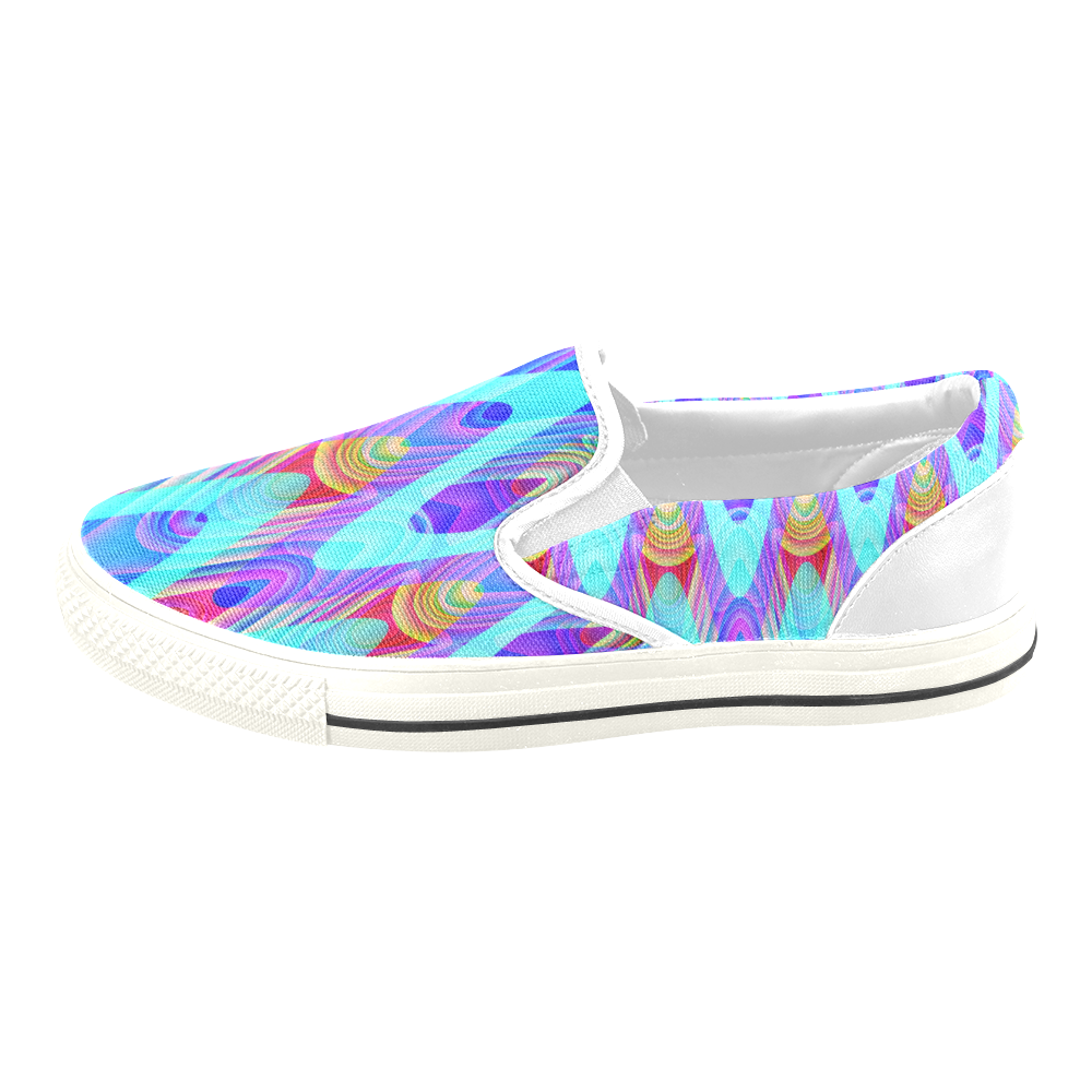 2D Wave #1A - Jera Nour Slip-on Canvas Shoes for Kid (Model 019)