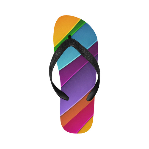 Layered Rainbow Flip Flops for Men/Women (Model 040)