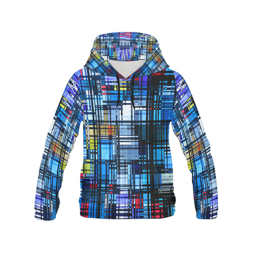 Colorful Modern Abstract All Over Print Hoodie for Women (USA Size) (Model H13)
