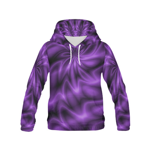 Lilac Shiny Swirl All Over Print Hoodie for Men (USA Size) (Model H13)