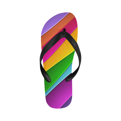 Layered Rainbow Flip Flops for Men/Women (Model 040)