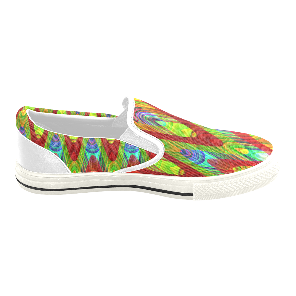 2D Wave #1A - Jera Nour Slip-on Canvas Shoes for Kid (Model 019)
