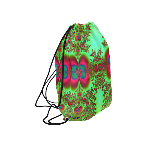 Gypsy Bohemian Lace Fractal Abstract Large Drawstring Bag Model 1604 (Twin Sides)  16.5"(W) * 19.3"(H)