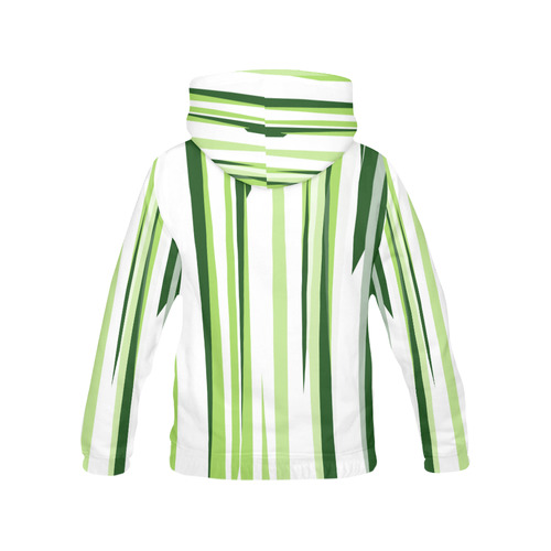green and white streaks All Over Print Hoodie for Women (USA Size) (Model H13)