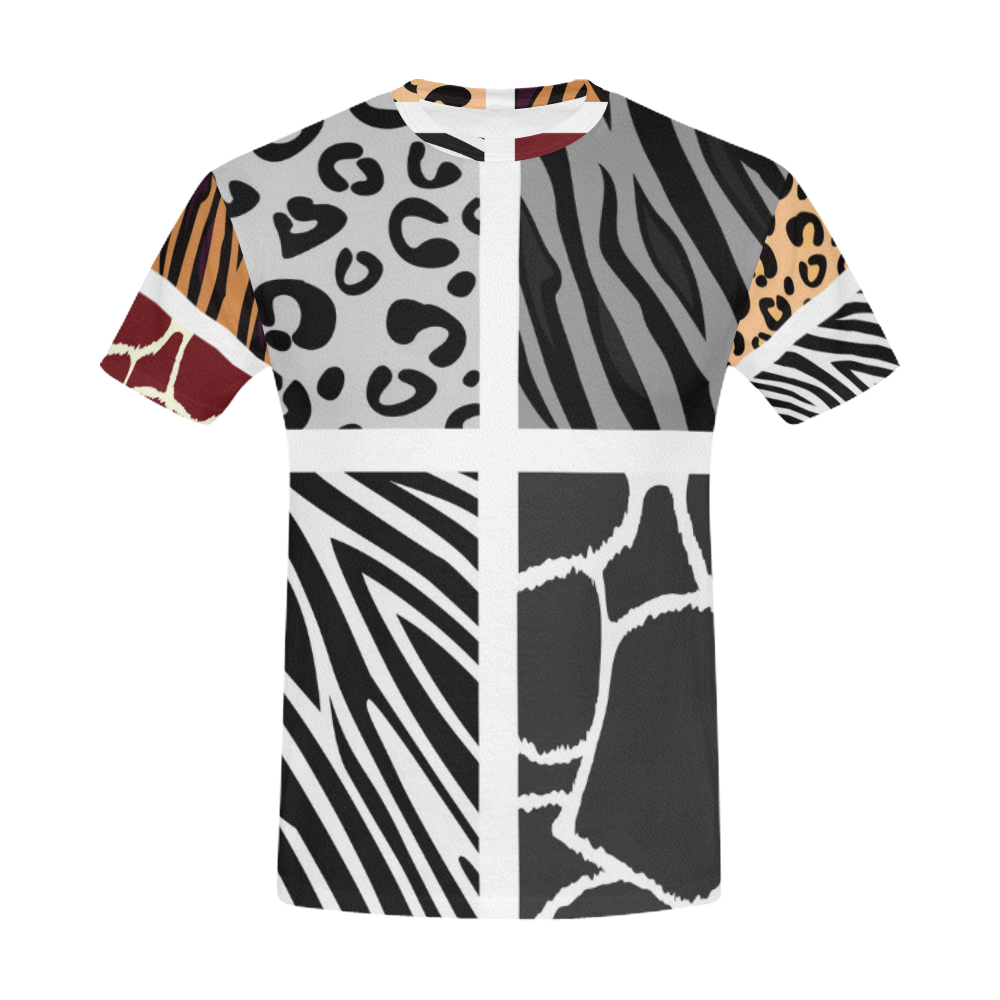 MENS ALL OVER PRINT T-shirt : Africa wild II All Over Print T-Shirt for Men (USA Size) (Model T40)