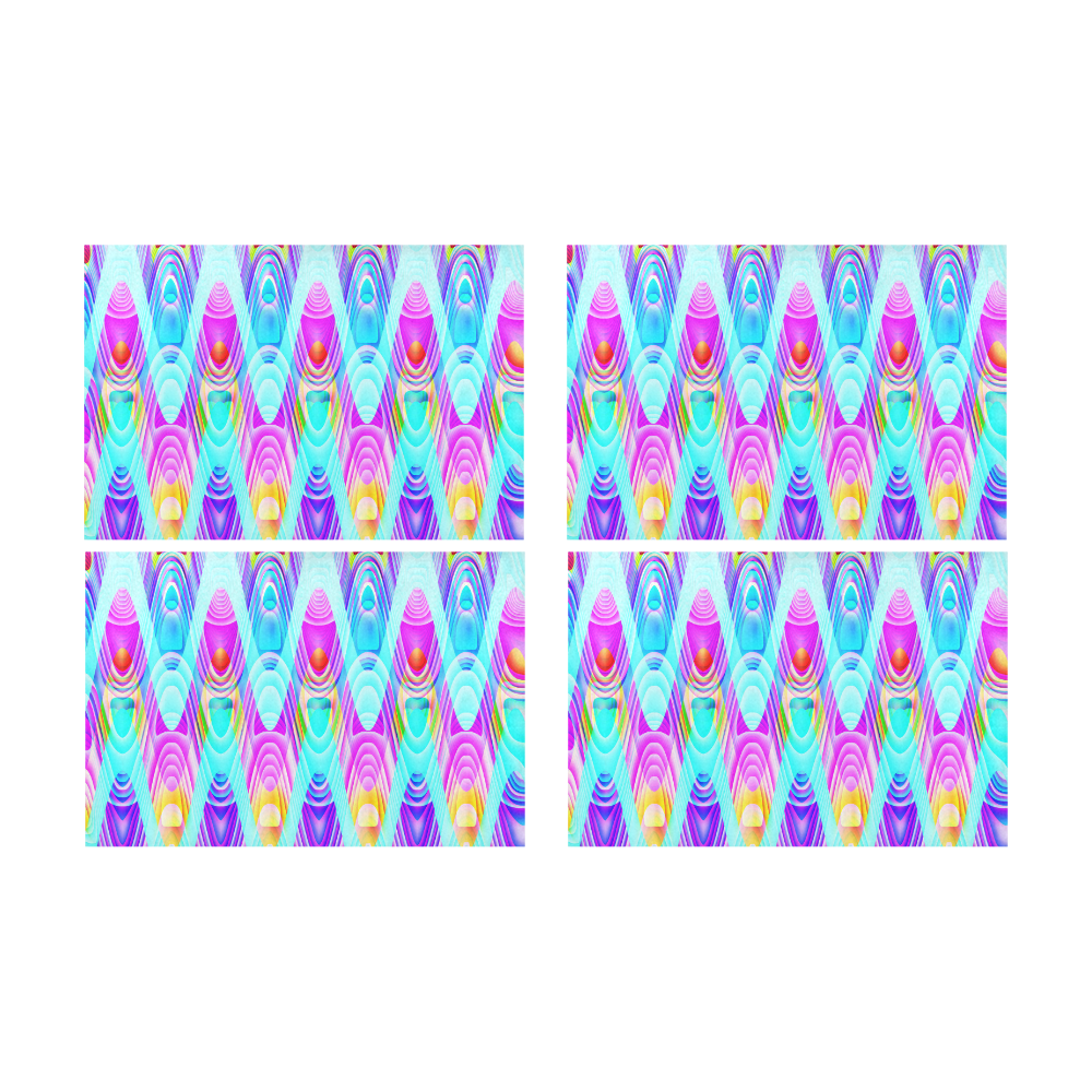 2D Wave #1B - Jera Nour Placemat 12’’ x 18’’ (Four Pieces)