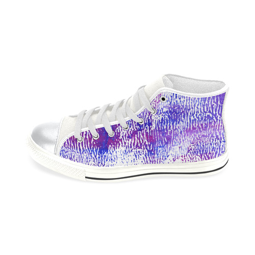 Designers KIDS Graphic shoes : blue, purple Edition High Top Canvas Shoes for Kid (Model 017)