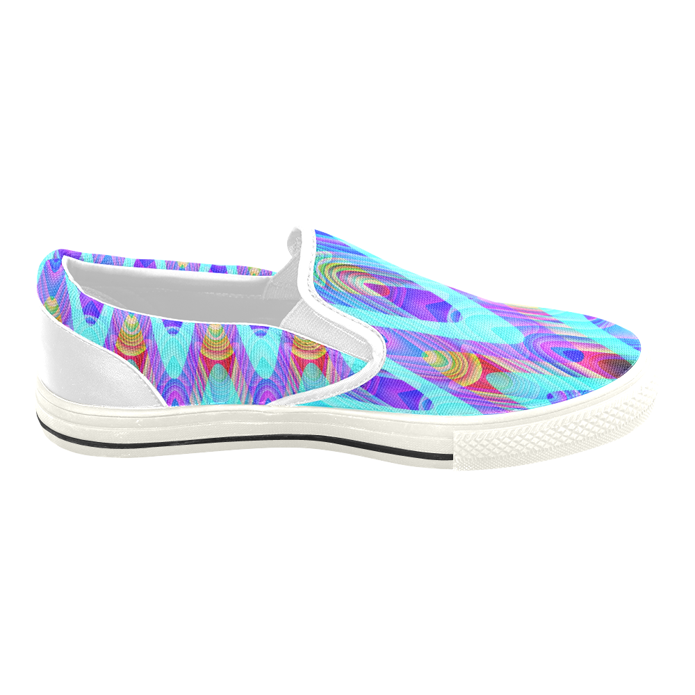 2D Wave #1A - Jera Nour Slip-on Canvas Shoes for Kid (Model 019)