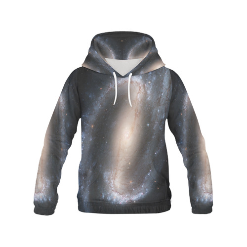 Barred spiral galaxy NGC 1300 All Over Print Hoodie for Women (USA Size) (Model H13)