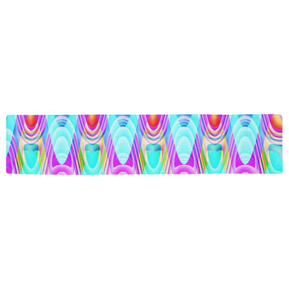 2D Wave #1B - Jera Nour Table Runner 16x72 inch