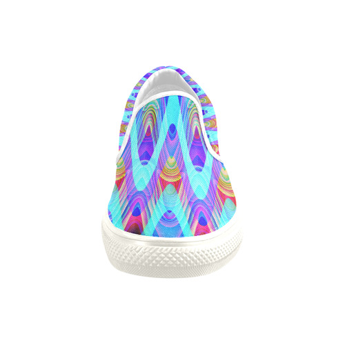 2D Wave #1A - Jera Nour Slip-on Canvas Shoes for Kid (Model 019)