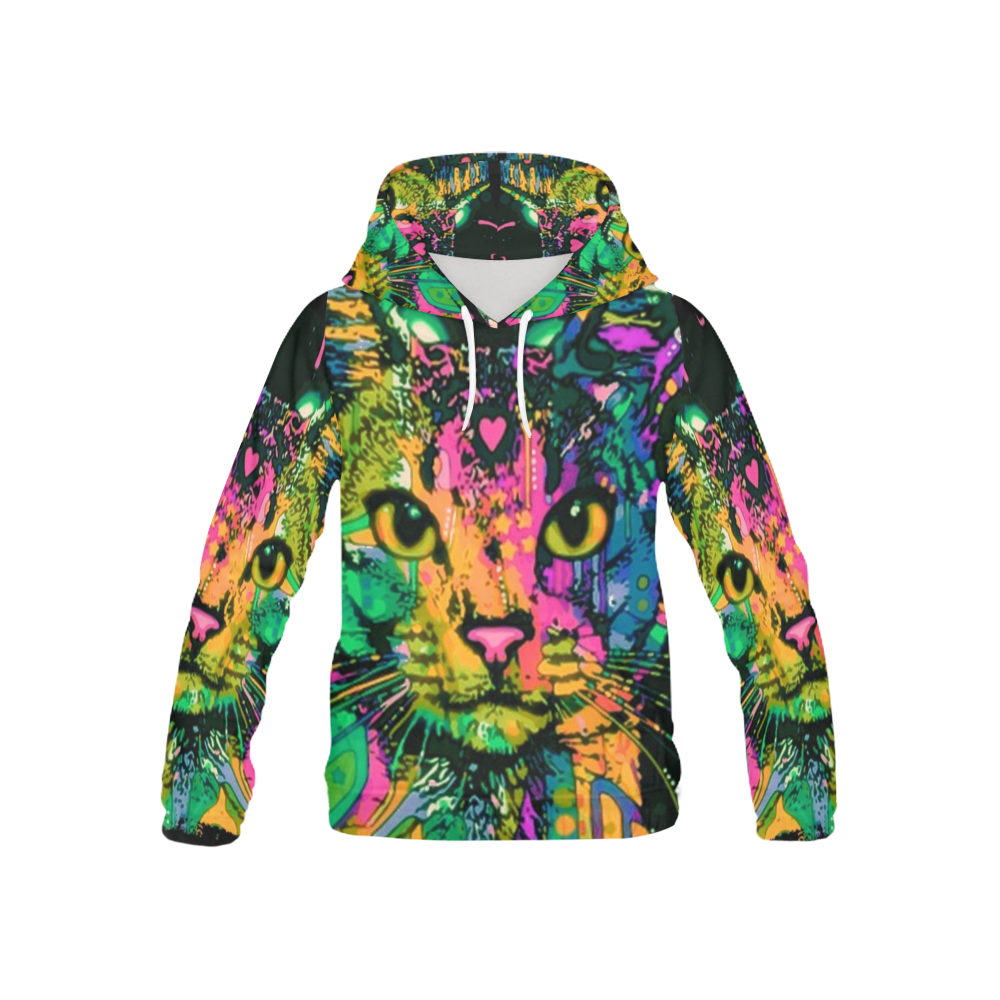 BohooCat All Over Print Hoodie for Kid (USA Size) (Model H13)