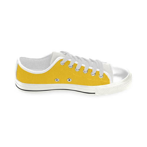 KIDS Happy spring Shoes / yellow, grey Edition Low Top Canvas Shoes for Kid (Model 018)