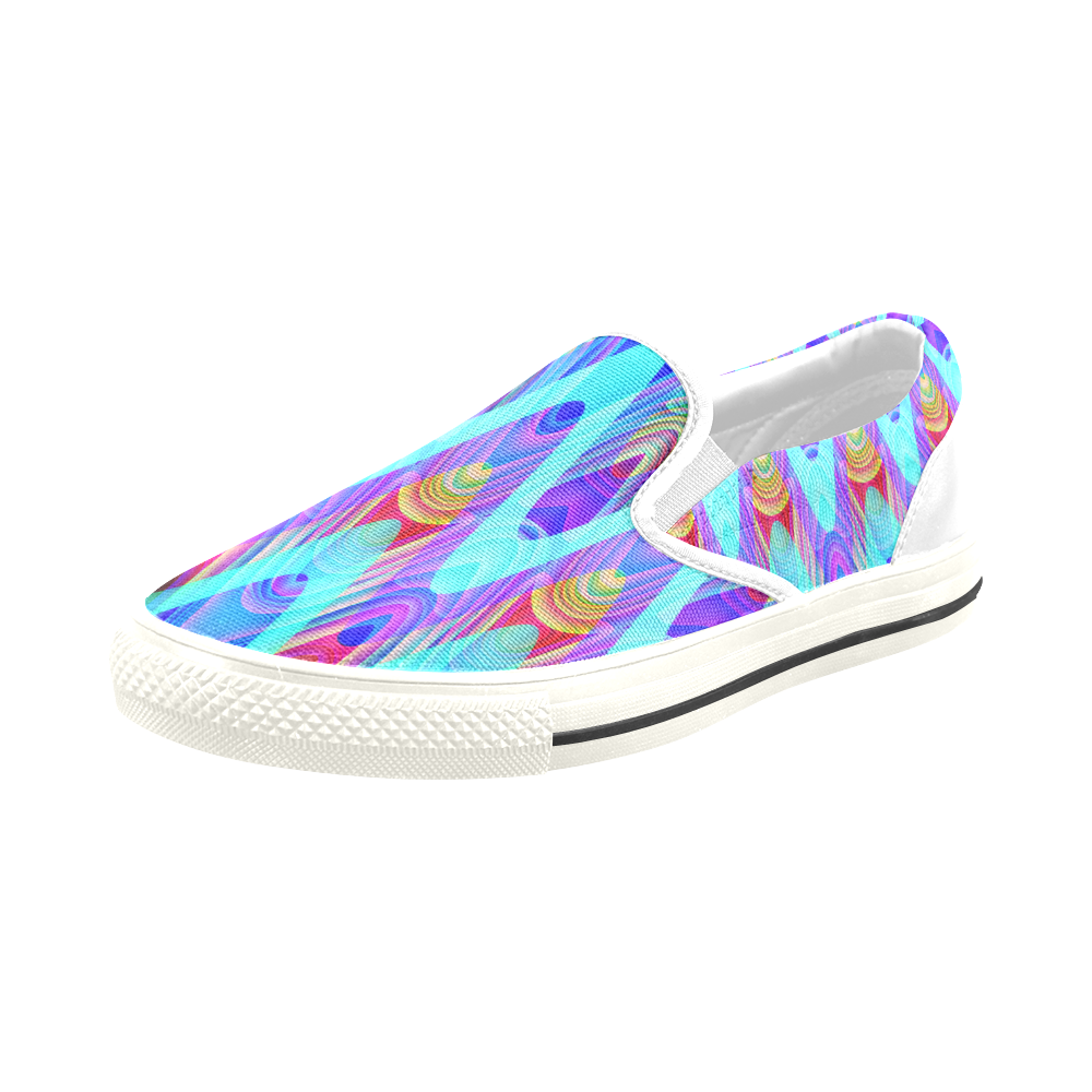 2D Wave #1A - Jera Nour Slip-on Canvas Shoes for Kid (Model 019)