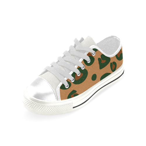 Designers Tiger printes shoes / VINTAGE EDITION Low Top Canvas Shoes for Kid (Model 018)