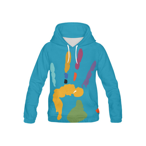 Hand All Over Print Hoodie for Kid (USA Size) (Model H13)