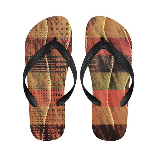 Batik Maharani #6 Vertical - Jera Nour Flip Flops for Men/Women (Model 040)