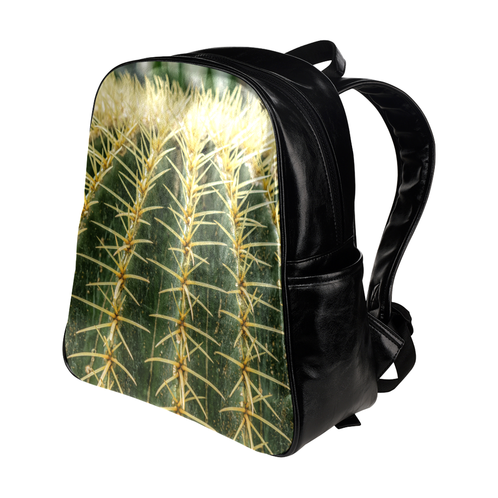 Photography Art - Cactus green yellow Multi-Pockets Backpack (Model 1636)