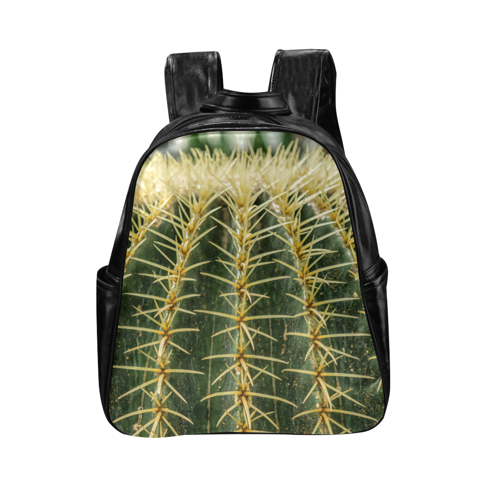 Photography Art - Cactus green yellow Multi-Pockets Backpack (Model 1636)