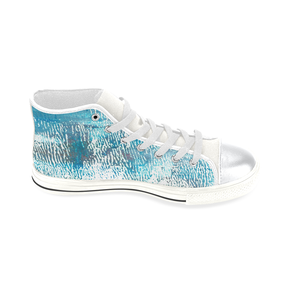 Designers KIDS Graphic shoes : blue, purple Edition High Top Canvas Shoes for Kid (Model 017)