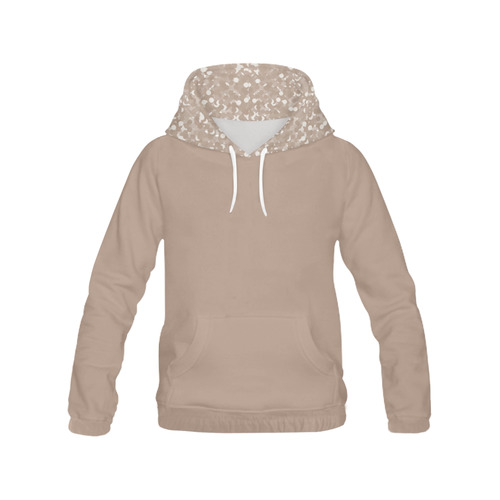 Warm Taupe Bubbles All Over Print Hoodie for Women (USA Size) (Model H13)