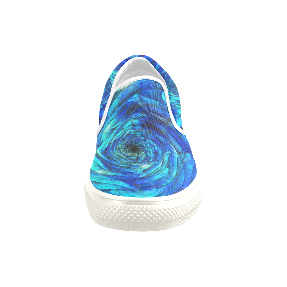 Galaxy Wormhole Spiral 3D - Jera Nour Slip-on Canvas Shoes for Kid (Model 019)