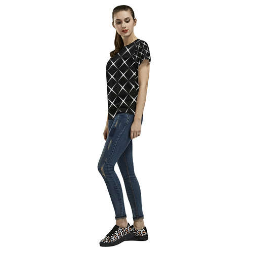 checkered x All Over Print T-Shirt for Women (USA Size) (Model T40)