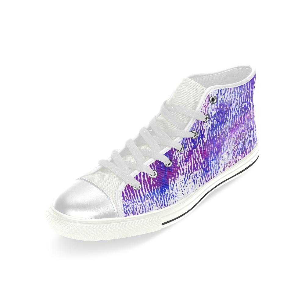 Designers KIDS Graphic shoes : blue, purple Edition High Top Canvas Shoes for Kid (Model 017)