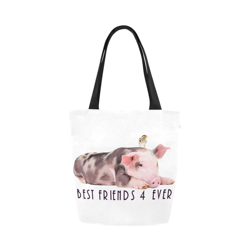 BESTFRIENDS Canvas Tote Bag (Model 1657)