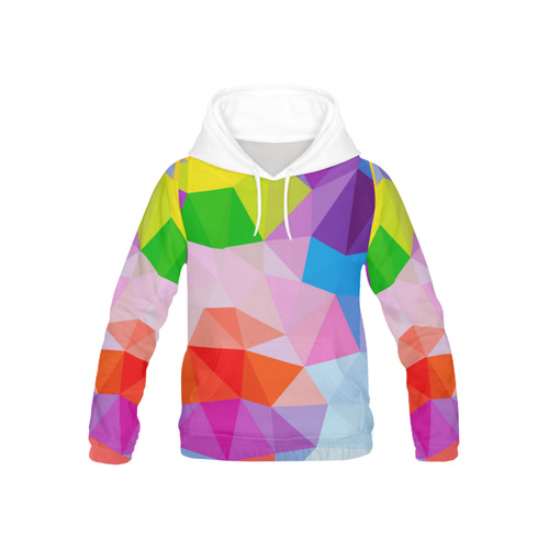 KIDS DESIGNERS HOODIE : with Triangles All Over Print Hoodie for Kid (USA Size) (Model H13)