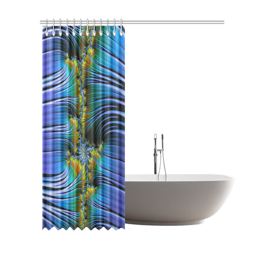 amazing Fractal 42 D by JamColors Shower Curtain 69"x84"