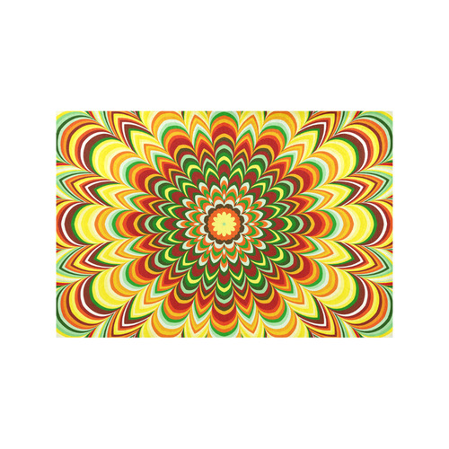Colorful flower striped mandala Placemat 12’’ x 18’’ (Set of 4)