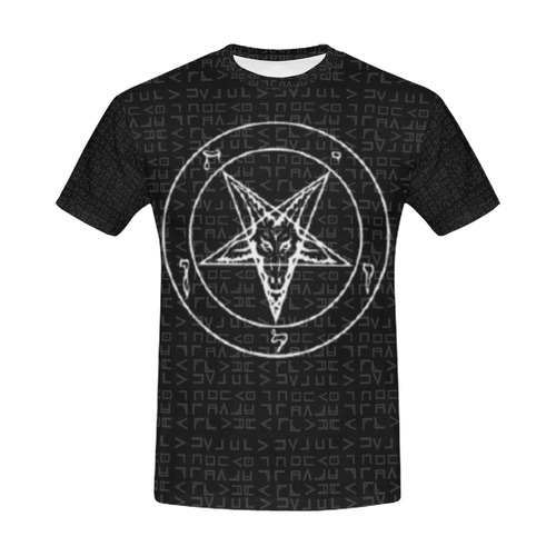 Occult Runes Pentagram Goth Art All Over Print T-Shirt for Men (USA Size) (Model T40)