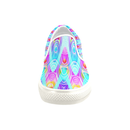 2D Wave #1B - Jera Nour Slip-on Canvas Shoes for Kid (Model 019)