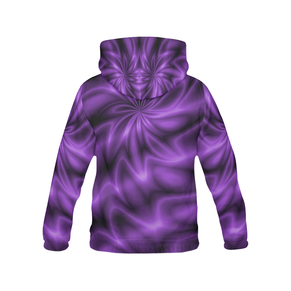 Lilac Shiny Swirl All Over Print Hoodie for Men (USA Size) (Model H13)