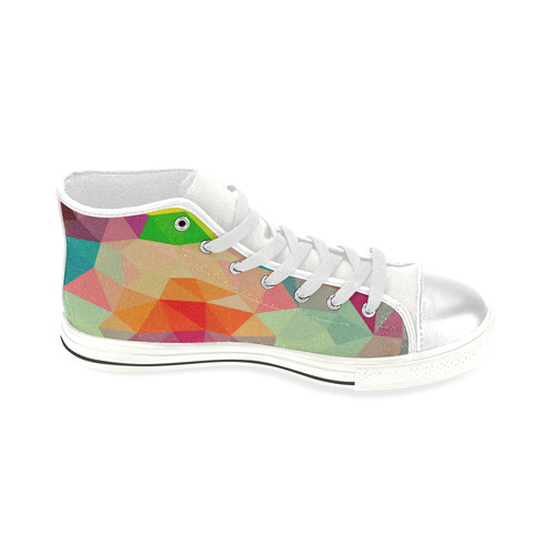 KIDS DESIGNERS Graphic shoes : Geometric abstract art High Top Canvas Shoes for Kid (Model 017)