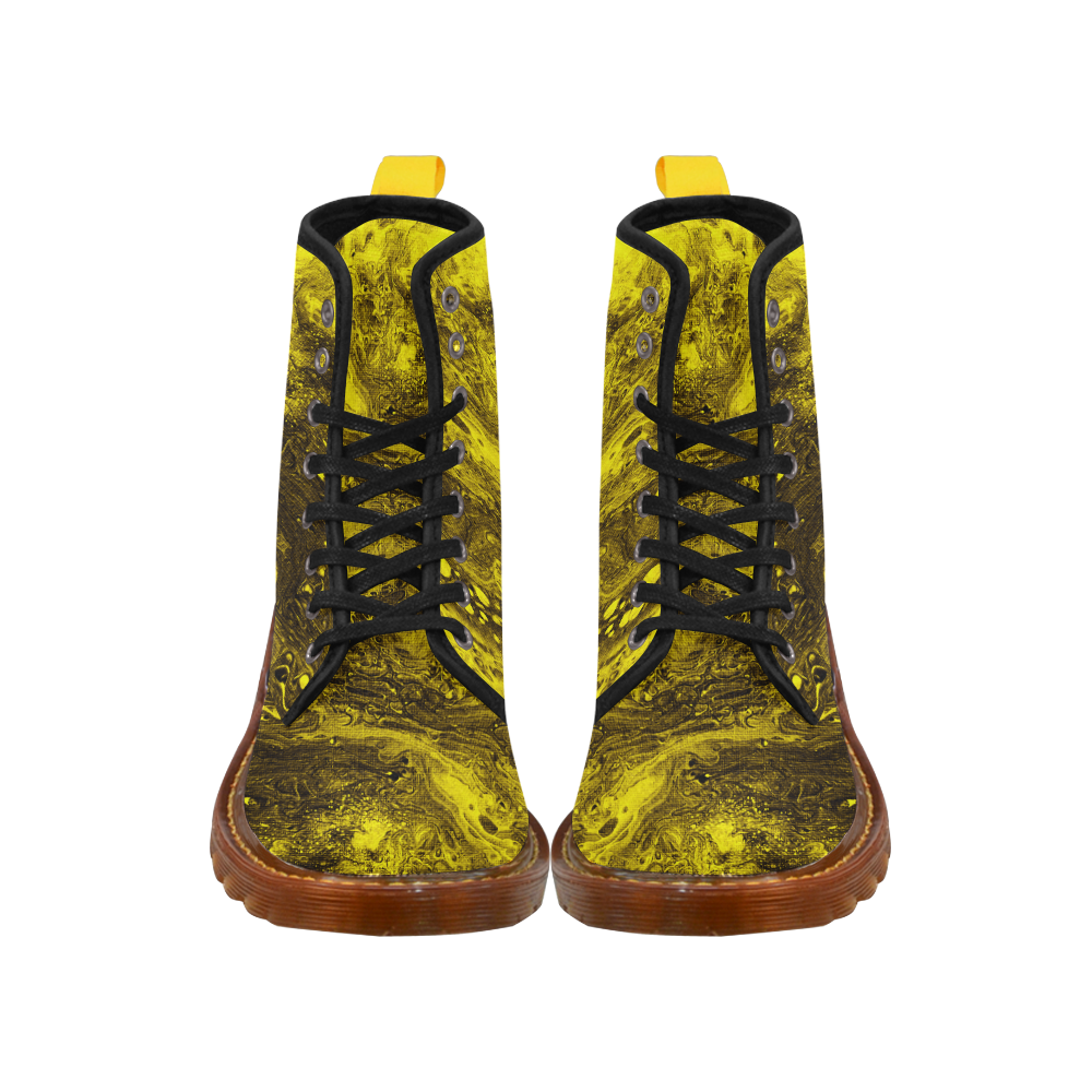 Secret Caves - Canary Yellow Martin Boots For Women Model 1203H