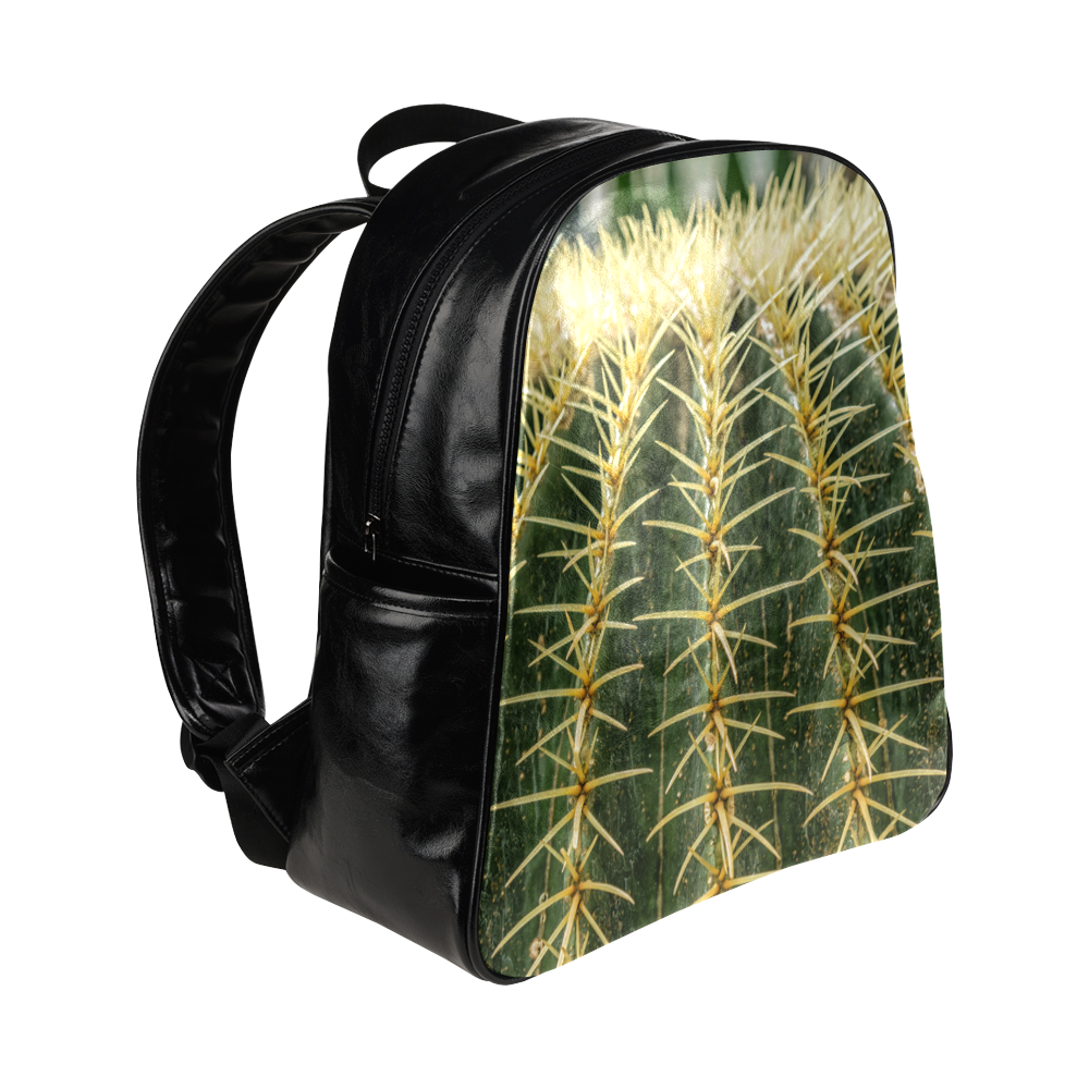 Photography Art - Cactus green yellow Multi-Pockets Backpack (Model 1636)