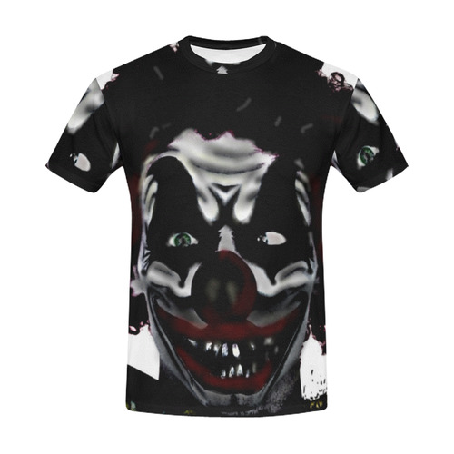 evil demonic clown horror All Over Print T-Shirt for Men (USA Size) (Model T40)